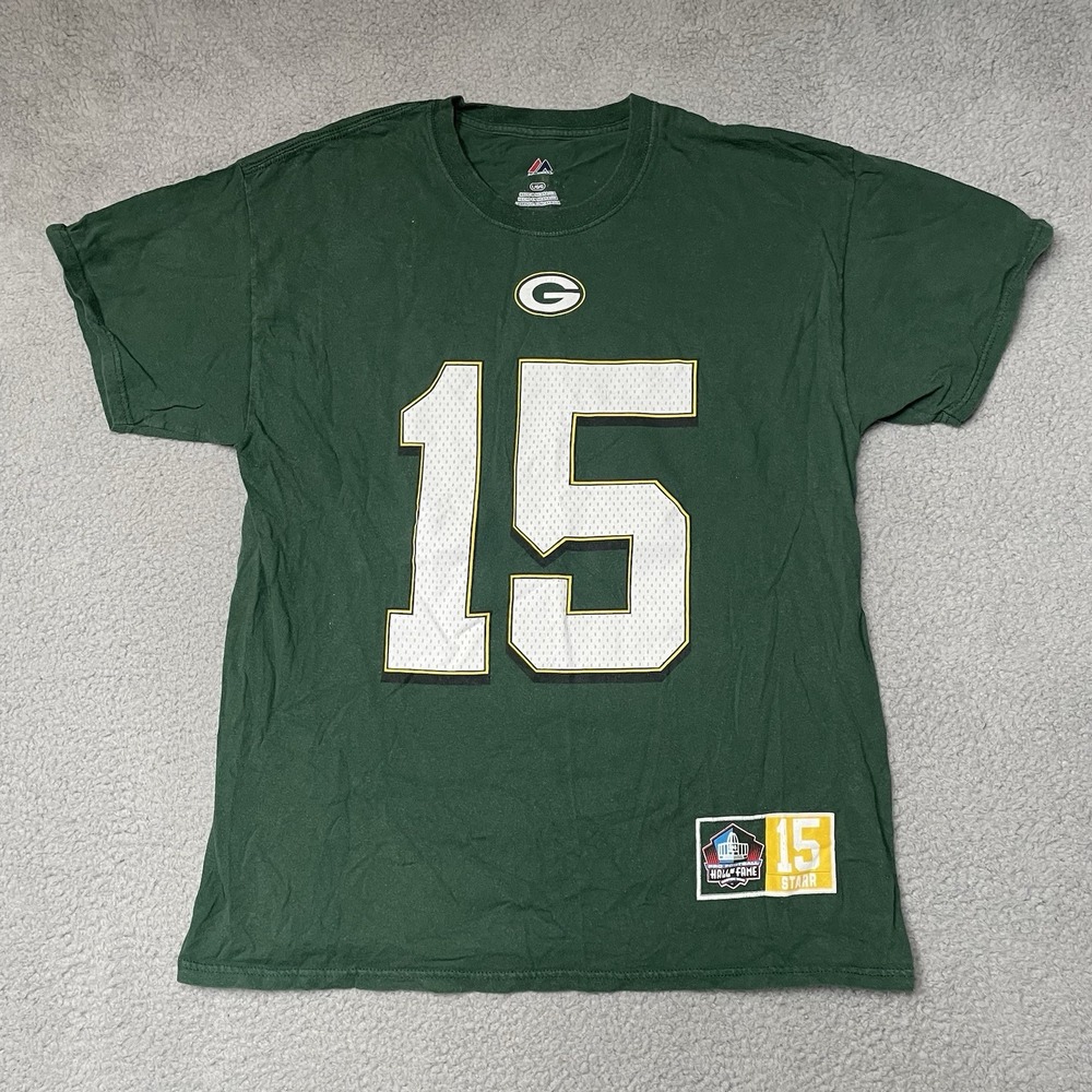 Bart Starr NFL Pro Football Hall Of Fame Short Sleeve T Shirt Jersey M Medium